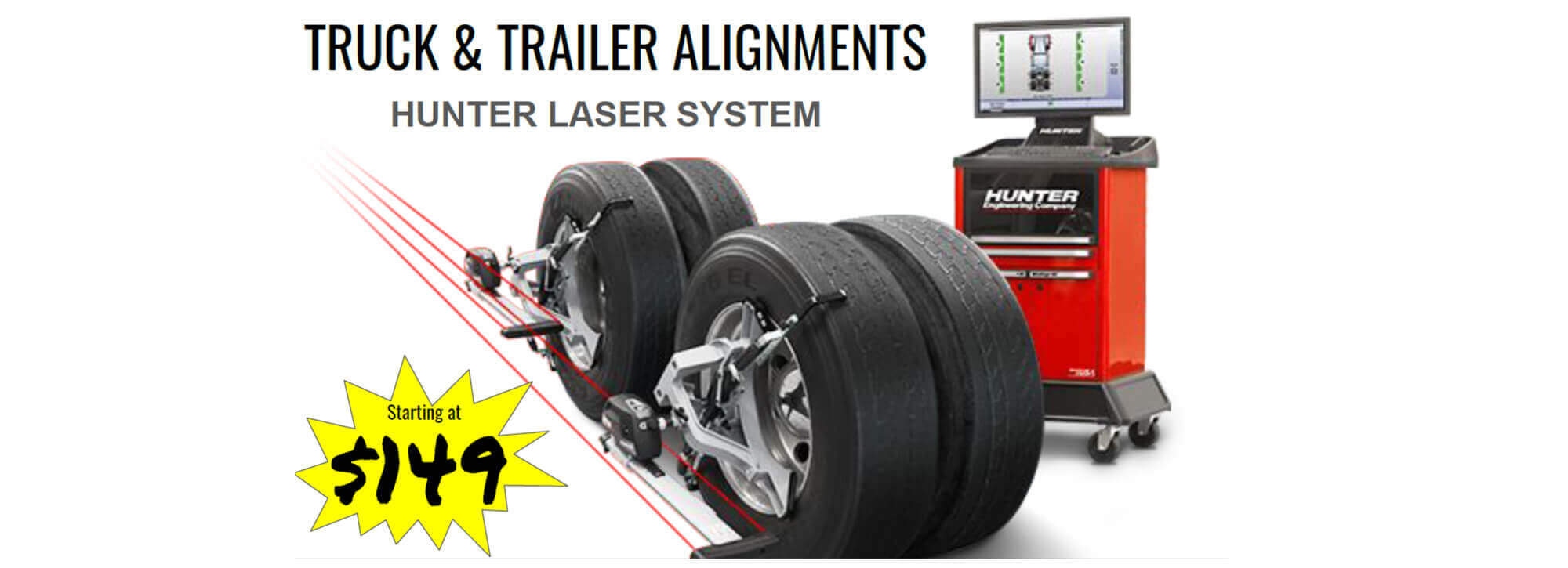 HUNTER LASER SYSTEM Alignment advertisement